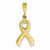 14k Gold Heart In Awareness Pendant, Pendants for Necklace
