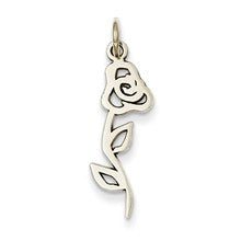 14k White Gold Rose Charm hide-image