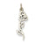 14k White Gold Rose Charm hide-image