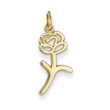 14k Gold Rose Charm hide-image