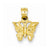 14k Gold Diamond-cut Butterfly pendant, Alluring Pendants for Necklace