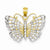 14k Gold and Rhodium D/C Butterfly pendant, Appealing Pendants for Necklace