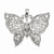 14k White Gold Diamond-cut Butterfly Pendant, Pendants for Necklace