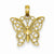 14k Gold Cut-out Butterfly Large Pendant, Pendants for Necklace