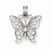 14k White Gold Cut-Out Butterfly Pendant, Pendants for Necklace