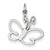 14k White Gold Butterfly Charm hide-image