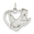 14k White Gold Peace Bird Charm hide-image