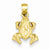 14k Gold Diamond-cut Frog pendant, Lovely Pendants for Necklace