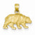 14k Gold Diamond-cut Bear pendant, Gorgeous Pendants for Necklace