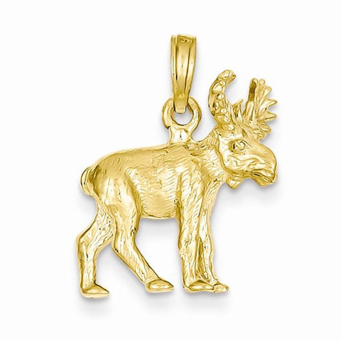 14k Gold Moose Pendant, Pendants for Necklace