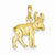 14k Gold Moose Pendant, Pendants for Necklace