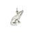 Wolf Charm in 14k White Gold