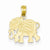 14k Gold Textured Elephant Pendant, Pendants for Necklace