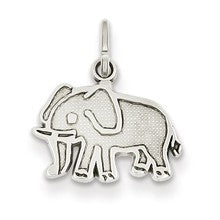 14k White Gold Elephant Charm hide-image