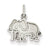 14k White Gold Elephant Charm hide-image