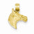 14k Gold Diamond-cut Horse pendant, Classy Pendants for Necklace