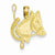 14k Gold Horse Head pendant, Charm