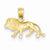 14k Gold Diamond-cut Lion Pendant, Pendants for Necklace