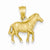 14k Gold Diamond-cut Zebra Pendant, Pendants for Necklace
