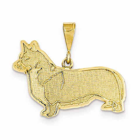 14k Gold Welsh Corgi Pendant, Pendants for Necklace