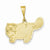 14k Gold Persian Cat Pendant, Pendants for Necklace