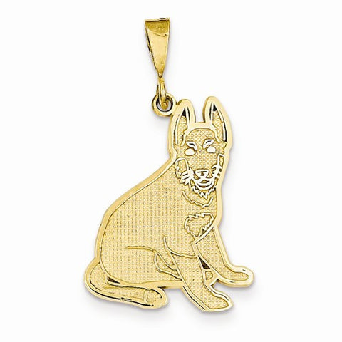 14k Gold German Shepherd Pendant, Pendants for Necklace