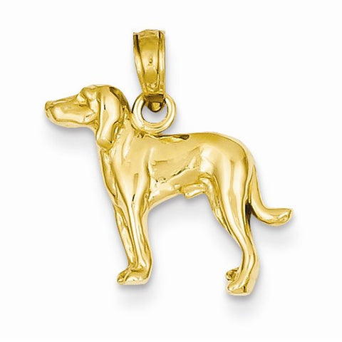 14k Gold Greyhound Dog Pendant, Pendants for Necklace