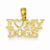 14k Gold I Heart My Dogs Pendant, Pendants for Necklace