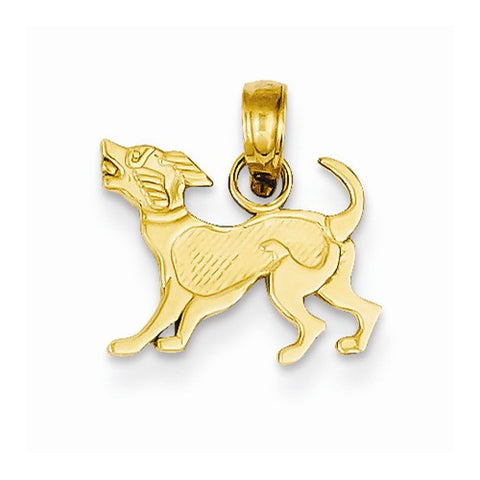 14k Gold Dog Pendant, Pendants for Necklace