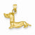 14k Gold Diamond-cut Dachshund Pendant, Pendants for Necklace