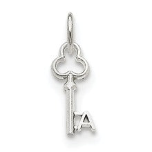 14k White Gold A Key Charm hide-image