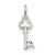 14k White Gold A Key Charm hide-image