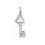 B Key Charm in 14k White Gold