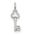 14k White Gold B Key Charm hide-image