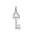 C Key Charm in 14k White Gold
