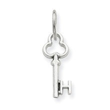 14k White Gold H Key Charm hide-image