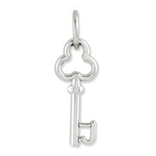 14k White Gold J Key Charm hide-image