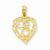 14k Gold E Script Initial in Heart Pendant, Pendants for Necklace