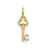 C Key Charm in 14k Gold