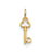 D Key Charm in 14k Gold