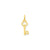 Initial G Key Charm in 14k Gold