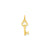 H Key Charm in 14k Gold