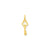 I Key Charm in 14k Gold