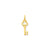 J Key Charm in 14k Gold