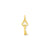 L Key Charm in 14k Gold