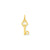 O Key Charm in 14k Gold