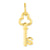 S Key Charm in 14k Gold