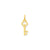 T Key Charm in 14k Gold