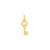 V Key Charm in 14k Gold