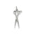 Scissors Charm in 14k White Gold